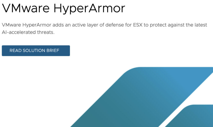 VMware HyperArmor 提供多層防禦以保護ESX免受最新AI攻擊威脅.