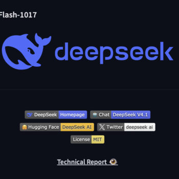 DeepSeek V4.1 Flash軟件界面，展示多個功能模塊和技術報告.