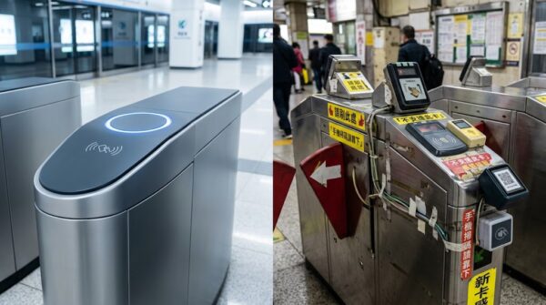 香港智慧城市交通支付系統 閘機與讀卡機展示香港智慧城市交通支付技術.