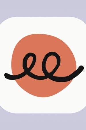 簡約設計的科技應用圖標，圓形背景與流線型元素.