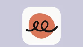 簡約設計的科技應用圖標，圓形背景與流線型元素.