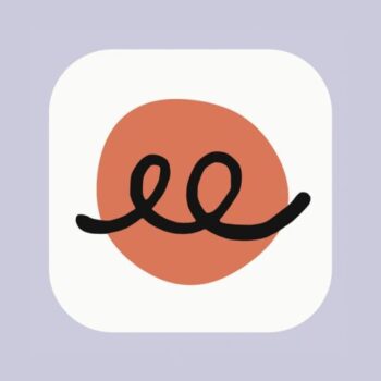 簡約設計的科技應用圖標，圓形背景與流線型元素.