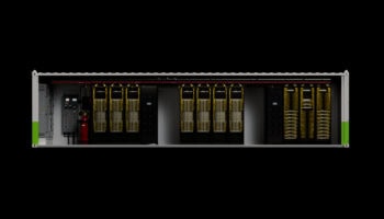高密度伺服器機櫃內部，展示數據中心硬件設備.