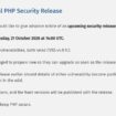 PHP安全漏洞修復公告，提醒用戶升級以保障系統安全。.