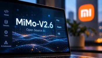 展示MiMo-V2.6-Pro開源AI平台界面，支持多智能體協作與Token上下文.